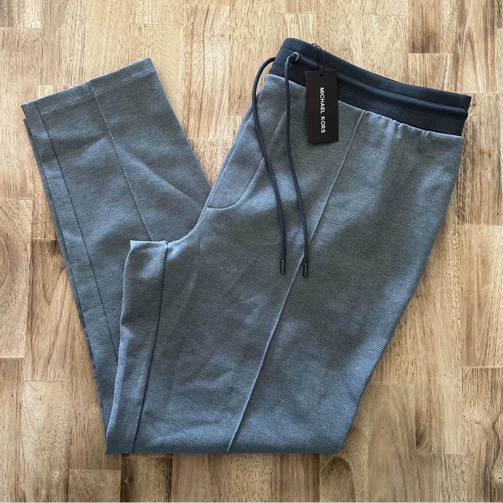 Michael Kors Ponte Drawstring Track Pants Dress Jogger Mens Size XXL Grey